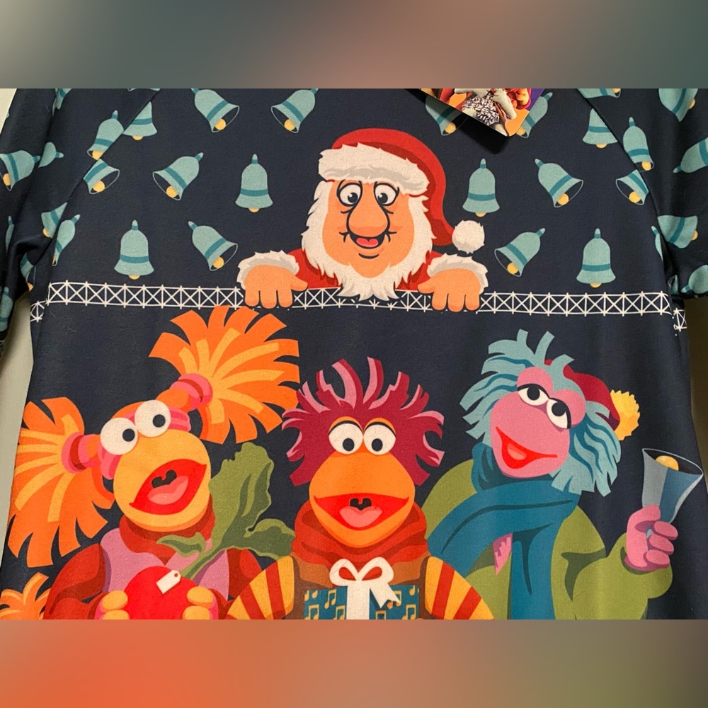 NWT Fraggle Rock Christmas Ugly Sweater Sweatshirt Small Fraggles - Picture 2 of 5